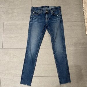 AG Women's Blue Denim Skinny Jeans size 25
